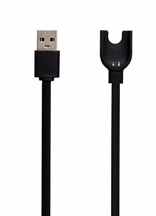 Кабель usb для зарядки фитнес браслетов mi band 3 длина 0,15 м черный уникальный разъем пластиковый