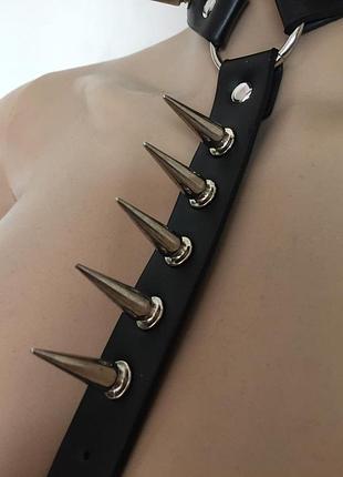 Еротична портупея зі шипами для рольових сцен 18+ 3