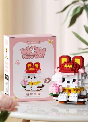 Конструктор блочный детский meow woof пес песик собака собачка в каное