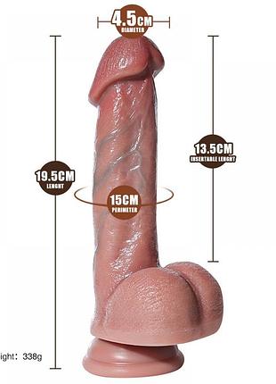 Фаллоимитатор на присоске alfa carlos (liquid silicone) 2