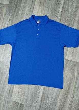 Мужская синяя футболка-поло gildan размер xl - xxl