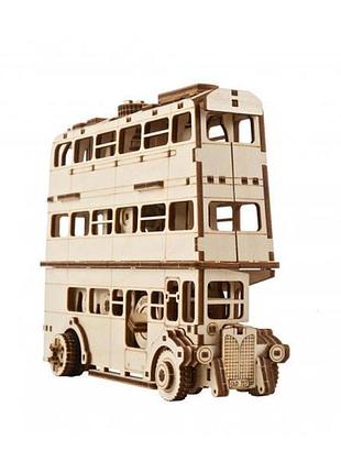 Дерев'яний механічний 3d конструктор ugears лицарський автобус (70172)