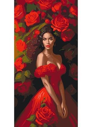 Картина за номерами artcraft спокуса в червоному 40х80 см (10145-ac)