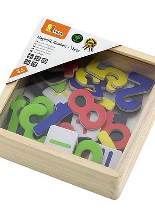 Набір магнітних цифр і знаків viga toys 37 шт. (50325)