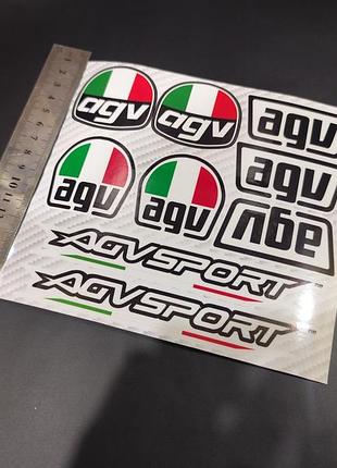 Agv агв agvsport набір стикери наклейки мотоцикл-мопед скутер шолом стикерпак-мотопак спорт