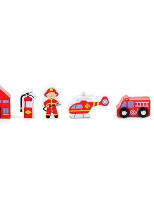 Набір для залізниці viga toys пожежна станція (50815)
