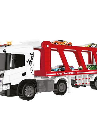 Ігровий набір серії large truck – автоперевізник scania (4 машини, світло, звук)