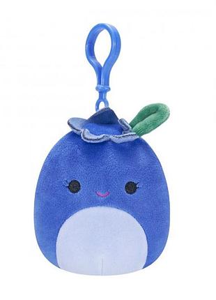 М'яка іграшка на кліпсі squishmallows – чорниця блубі (9 cm)