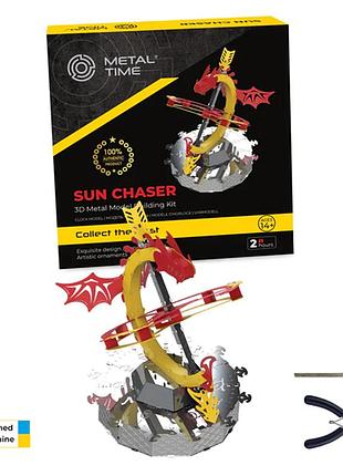 Колекційна модель-конструктор metal time sun chaser dragon stand clock сонячний годинник (mt025)