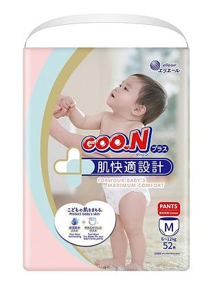 Трусики-підгузки goo.n plus для дітей (розмір 3(m), 6-12 кг, 52 шт.)