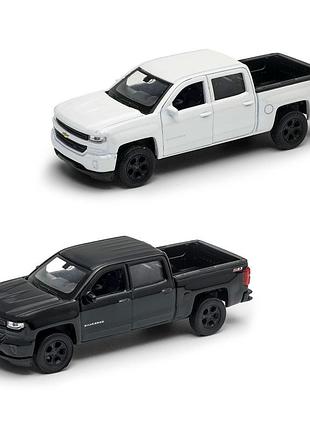 Автомодель - chevrolet silverado 2017 (перламутрово-білий, чорний)
