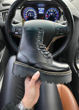 Dr. martens jadon black fur 🆕шикарные ботинки доктор мартинс🆕купить наложенный платёж3 фото