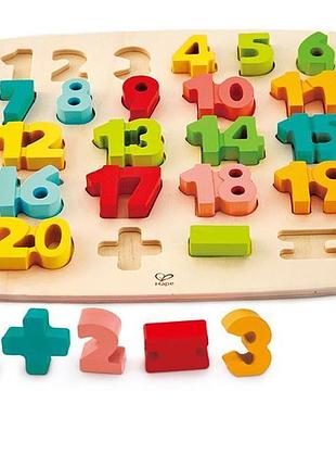 Дерев'яний пазл hape цифри (e1550) 2