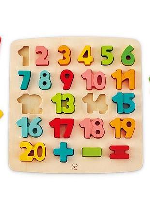Дерев'яний пазл hape цифри (e1550) 3