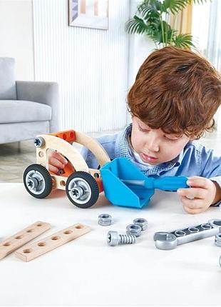 Конструктор hape екскаватор 37 деталей (e3038) 8