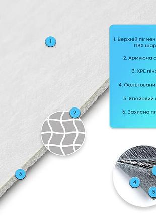 Самоклеюча гнучка шовкова штукатурка в рулоні, покриття для стін 600х3000х2,5мм перлинний білий sw-00002999