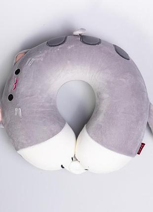 Подушка для шиї kitty u-подібна, сірий hp-56-11g