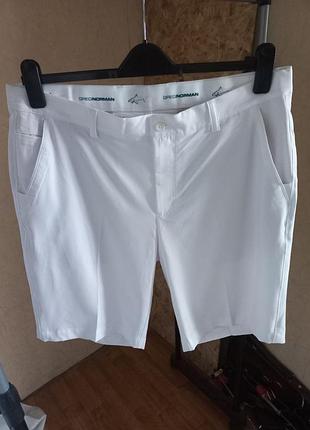 Чоловічі шорти для гольфу greg norman ml75 microlux, розмір 36, білі, еластичні, продуктивні g7s9h902