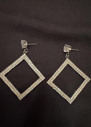 Серьги бижутерия кристаллы