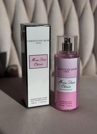 Парфумований набір miss dior cherie✨спрей-міст для тіла+лосьйон для тіла