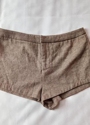 Стильные коротенькие шорты shein в диагональный рубчик