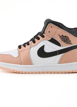 Nike air jordan 1 retro mid peach fur