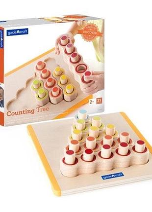 Дерев'яний сортер guidecraft manipulatives рахункове дерево (g6903)