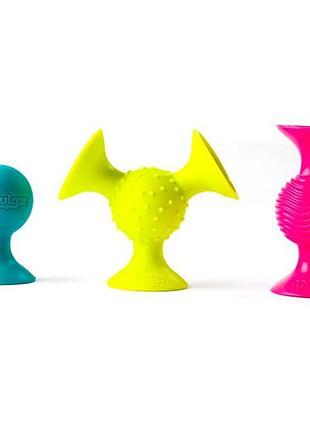 Набір сенсорних брязкалець fat brain toys pipsquigz 3 шт. (f089ml)