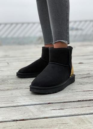 Ugg lux black gold, угги жіночі5 фото