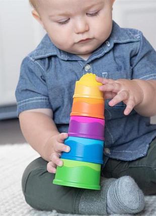 Пірамідка fat brain toys dimpl stack чашки (f293ml) 6