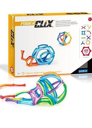 Магнітний конструктор guidecraft powerclix organics, 48 деталей (g9431)