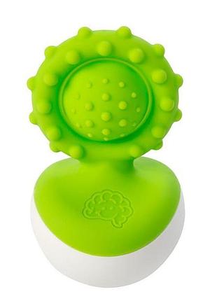 Прорізувач-неваляшка fat brain toys dimpl wobl зелений (f2173ml)