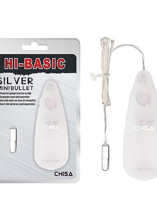 Вібропуля з пультом керування chisa hi-basic silver mini bullet 2