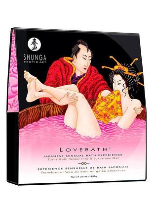 Гель для ванни shunga lovebath — dragon fruit 575 г, робить воду ароматною желе зі spa-ефектом