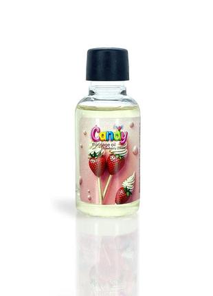 Масло массажное candy с ароматом клубника со сливками, 50 мл
