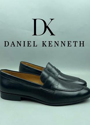 Лоуфери чоловічі daniel kenneth penny loafers лофери чорні натуральна шкіра розмір 44