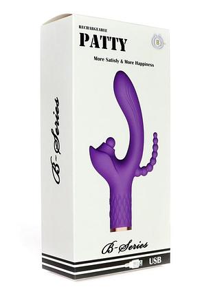 Вібратор кролик — patty, 7 vibration functions, 7 ball tappping, usb 3