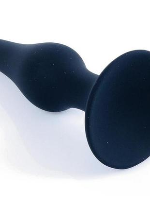 Анальная пробка - silicone plug black medium 2