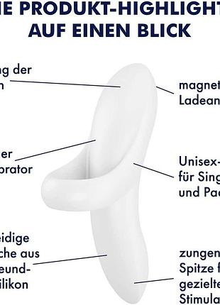 Вибратор на палец satisfyer bold lover white 10