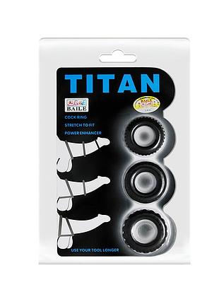 Эрекционные кольца набор - titan cock ring set blue 3