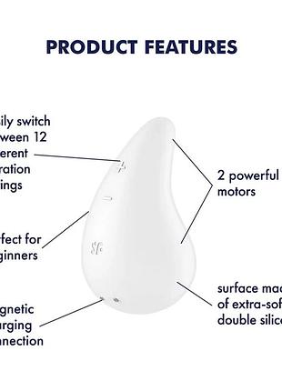 Вибратор клиторальный satisfyer dew drop white 10