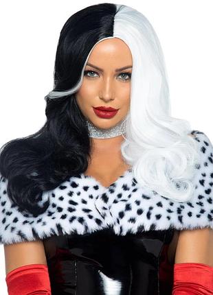 Перука чорно-білий leg avenue leg avenue cruella, розмір o/s, довжина 64 см
