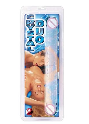 Фалоїмітатор двосторонній — crystal duo double-dong 4