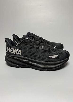 Чоловічі бігові кросівки на гортексі hoka one one clifton 9 gtx gore-tex 1141470f bblc оригінал