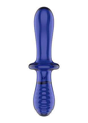Стеклянный дилдо satisfyer double crystal (light blue) 2