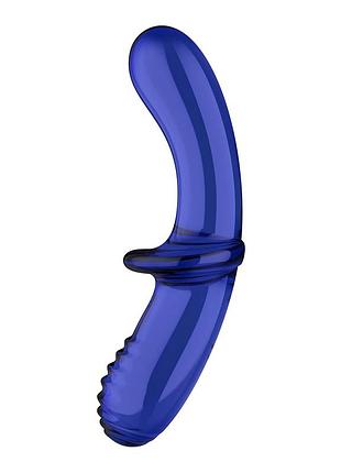 Стеклянный дилдо satisfyer double crystal (light blue) 3