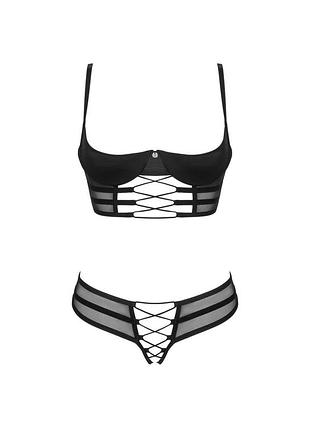Комплект obsessive roxelia 2-pcs crotchless set xs/s 3