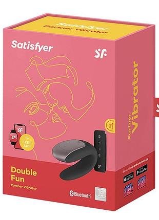 Вибратор смарт для пар satisfyer double fun (black) 5