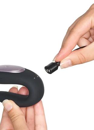 Вибратор смарт для пар satisfyer double fun (black) 9