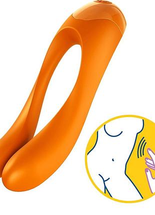 Вибратор на палец satisfyer candy cane orange 5